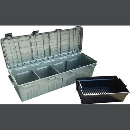 MTM The Mule Mobile Gear Carrier Wheeled Crate w/ Divider Dark Earth