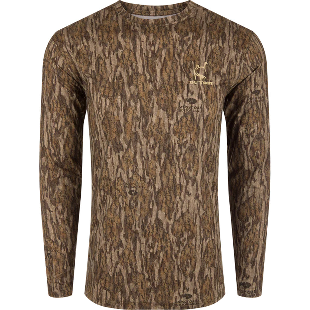 Drake Ol' Tom Performance Crew Camo Print LS