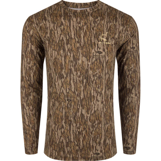 Drake Ol' Tom Performance Crew Camo Print LS