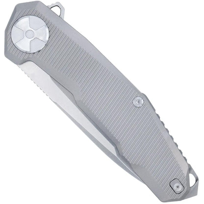 CobraTec Barracuda Titanium M390 Knife Folding Blade Silver