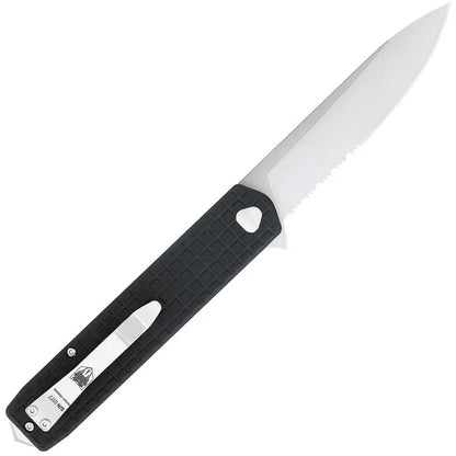 CobraTec Medium Cayden Drop Serrated Knife Folding Blade Black