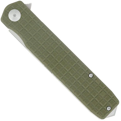 CobraTec Medium Cayden Drop Knife Serrated Folding Blade OD Green