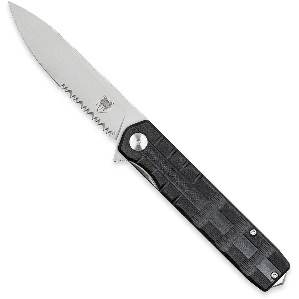 CobraTec Medium Kuzio Drop Serrated Folder Knife