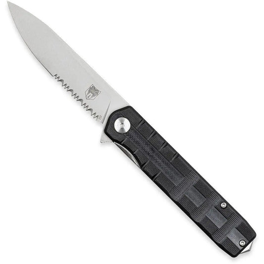 CobraTec Medium Kuzio Drop Serrated Folder Knife