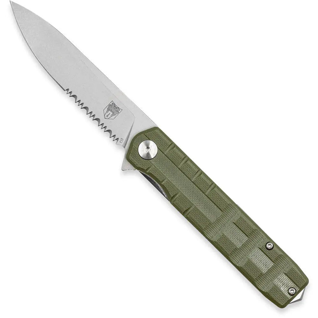 CobraTec Medium Kuzio Drop Serrated Folder Knife