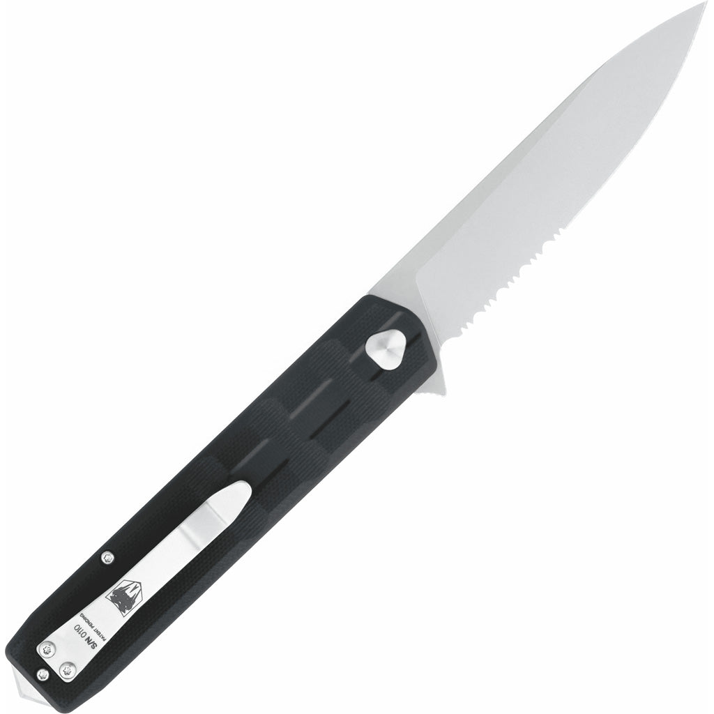 CobraTec Large Kuzio Drop Serrated Folder Knife
