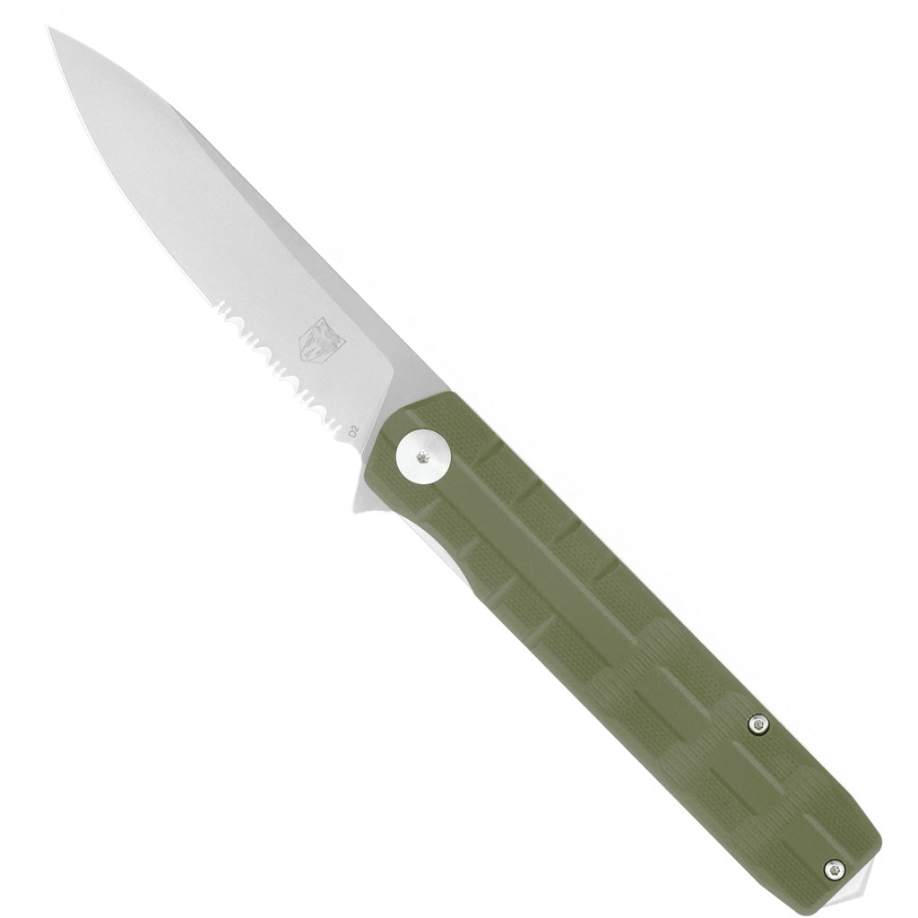 CobraTec Large Kuzio Drop Serrated Folder Knife