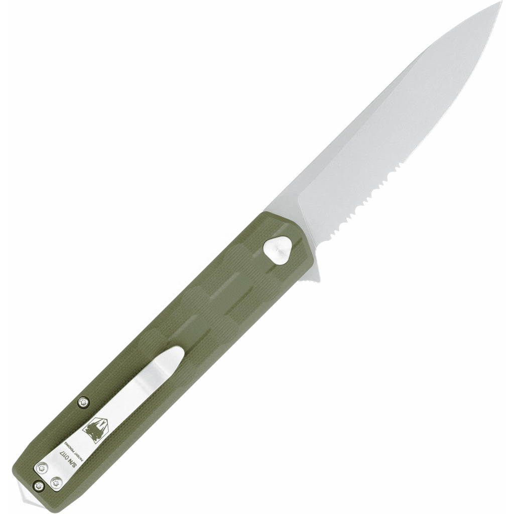 CobraTec Large Kuzio Drop Serrated Folder Knife