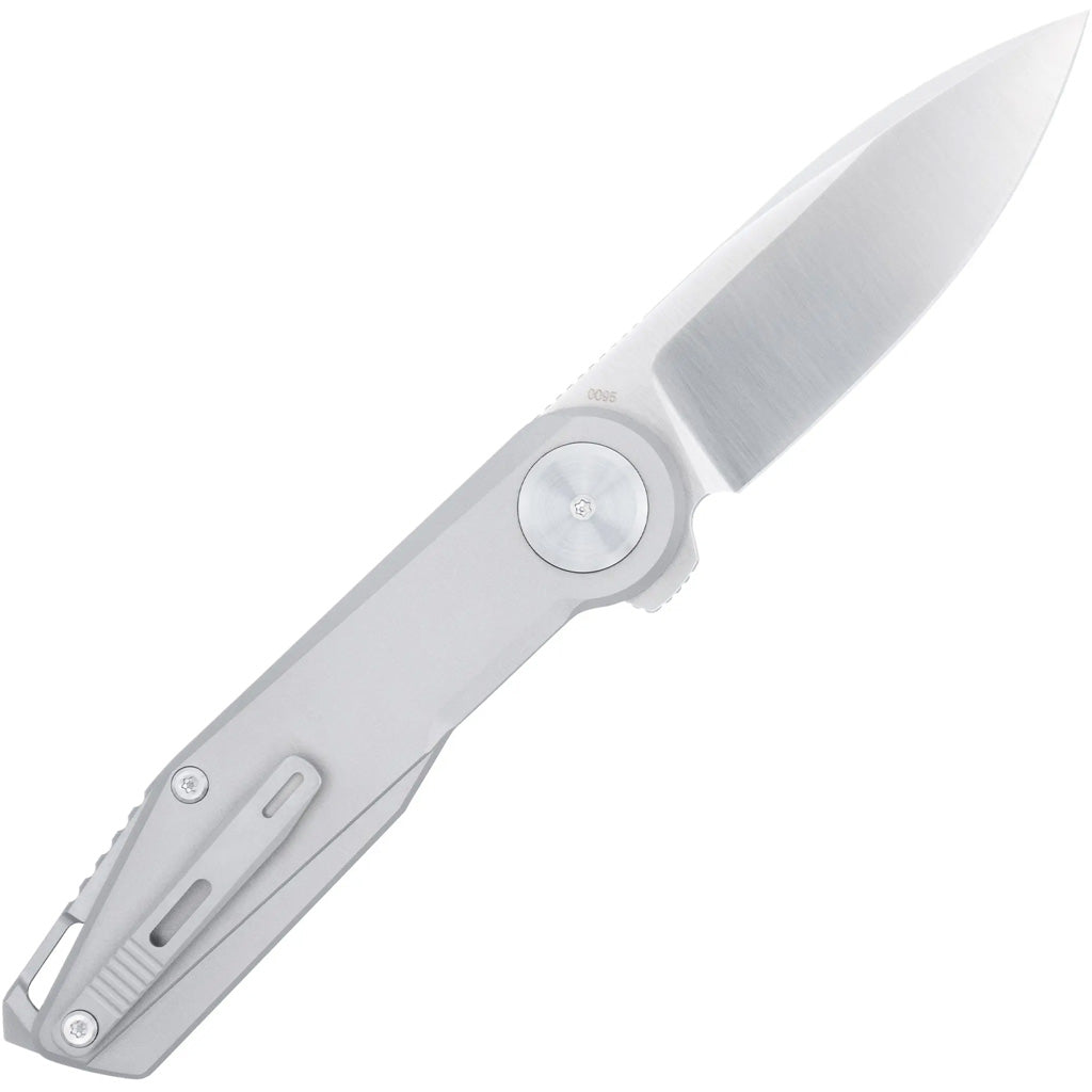 CobraTec Prodigy Titanium M390 DNS BLock Knife Folding Blade Silver