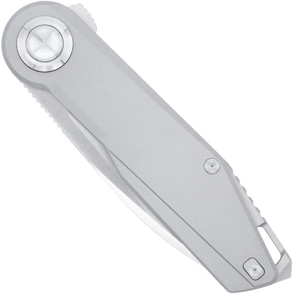 CobraTec Prodigy Titanium M390 DNS BLock Knife Folding Blade Silver