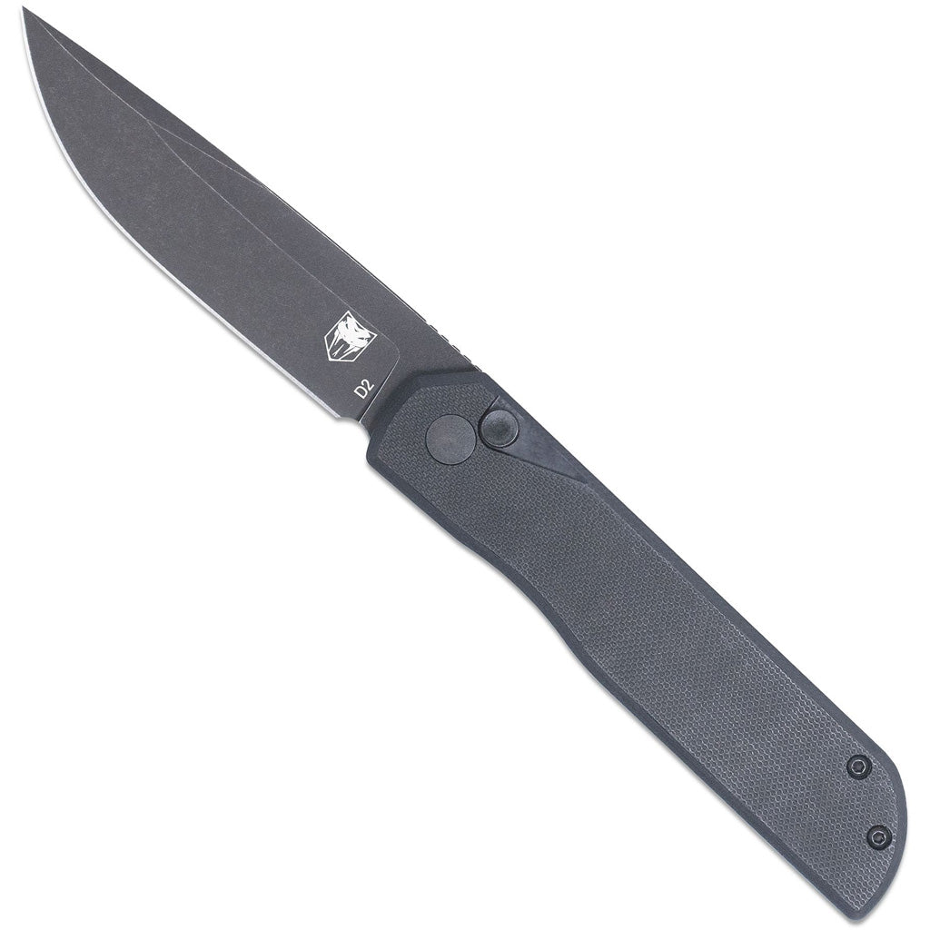 CobraTec Prowler G-10 Button Lock Drop Knife