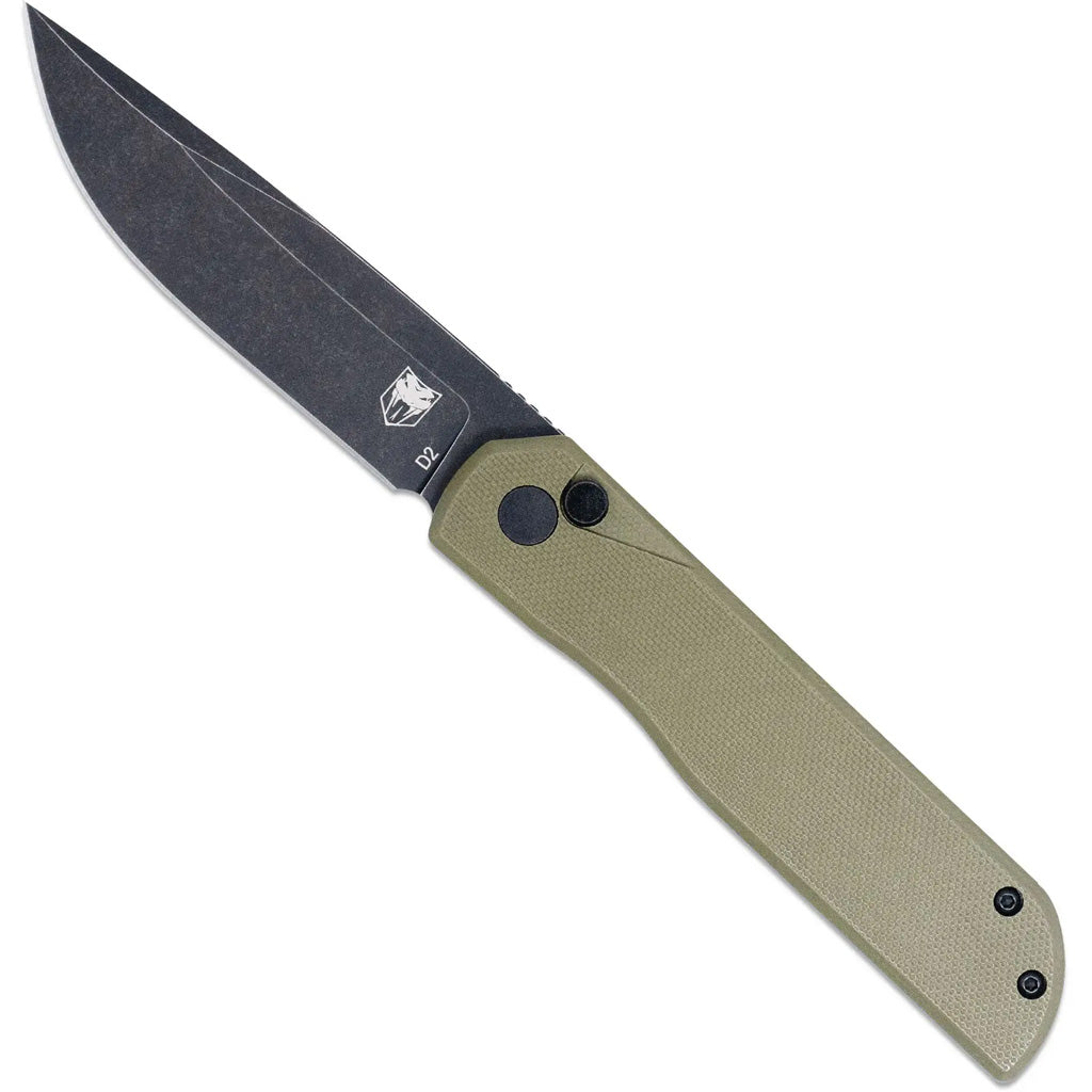 CobraTec Prowler G-10 Button Lock Drop Knife