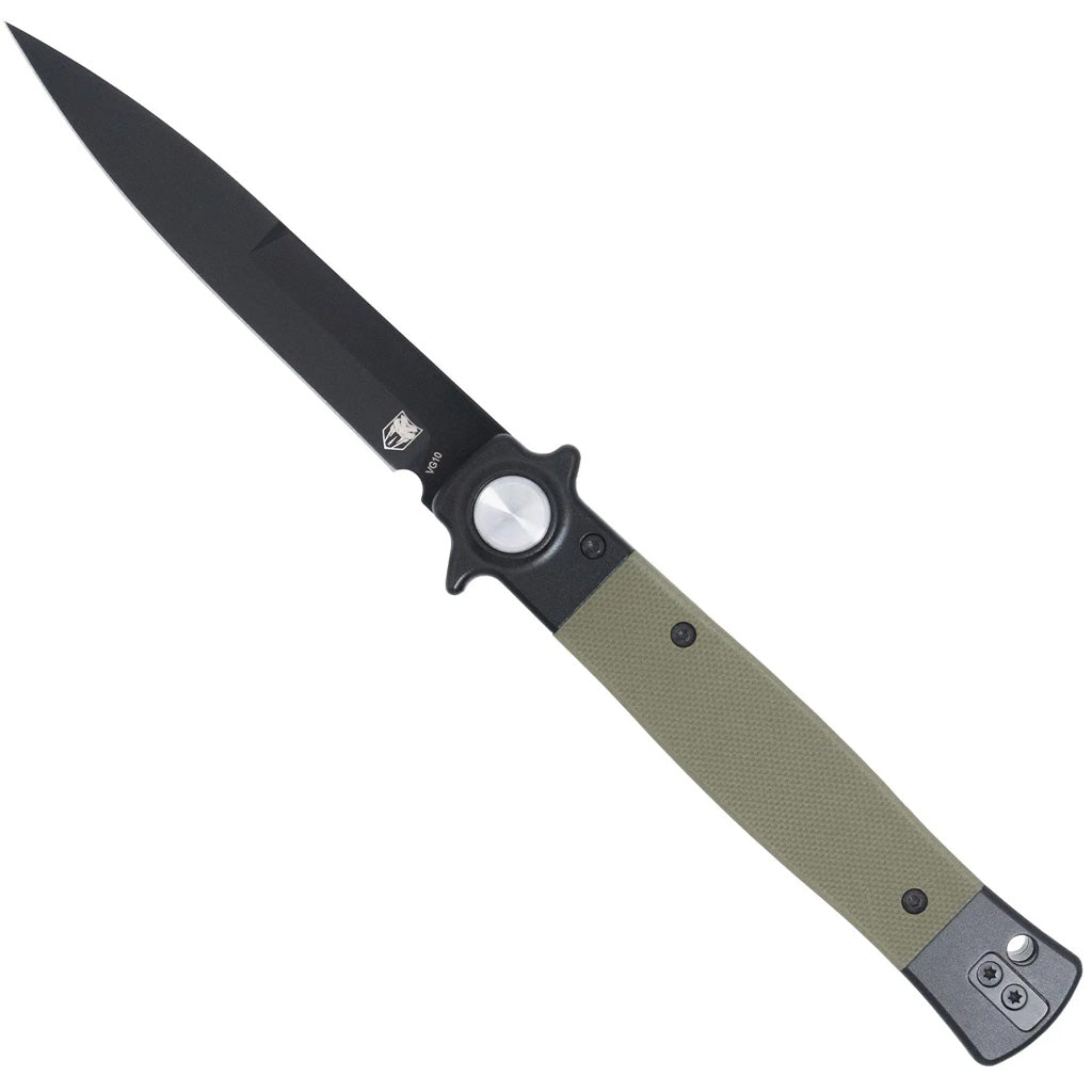CobraTec Stiletto Button Lock G10 Knife