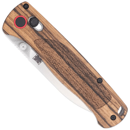 CobraTec Zebrawood Bar Lock Drop Knife Folding Blade Zebrawood Silver