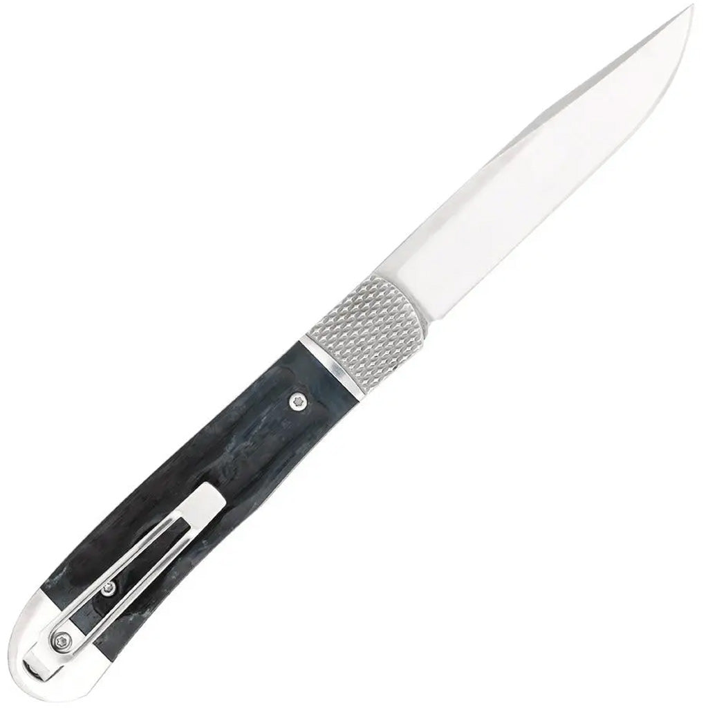 CobraTec Trapper Hidden Release Folding Knife Auto Folding Blade Black